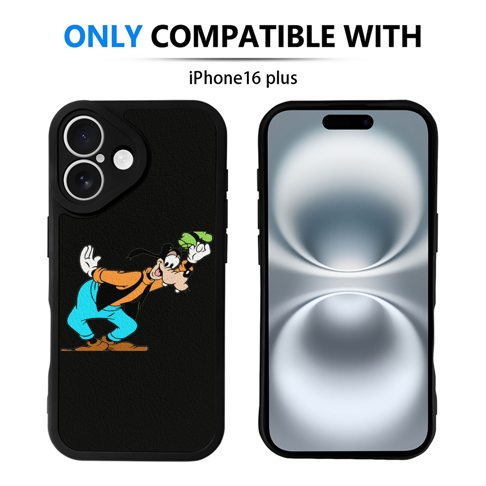 （画像用） ミッキーマウス Mickey Mouse 【iPhone 16シリーズ対応】シリコンスマホケース（レザー調） 材質：シリコン